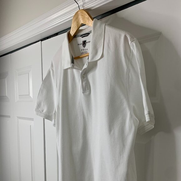 Men’s Black Brown Polo Shirt – XL – 100% Cotton In White - Picture 5 of 10